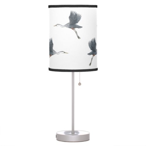 Flying Great Blue Herons Table Lamp