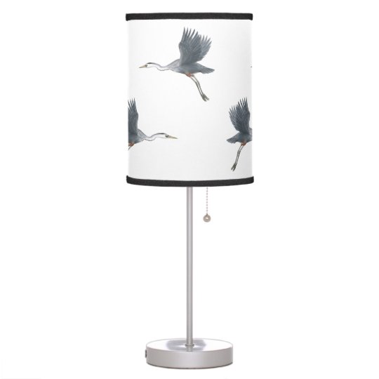Flying Great Blue Herons Table Lamp