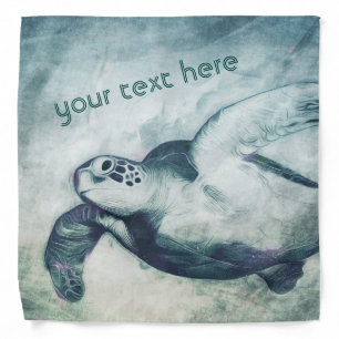 Flying Green Sea Turtle Bandana