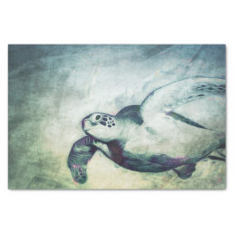 Flying Green Sea Turtle | Custom Tissue Paper