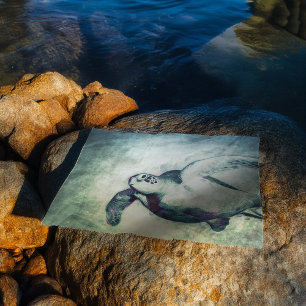 Flying Green Sea Turtle Custom Tissue Paper