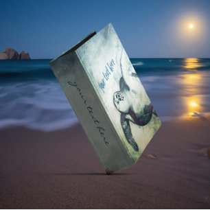 Flying Green Sea Turtles Binder