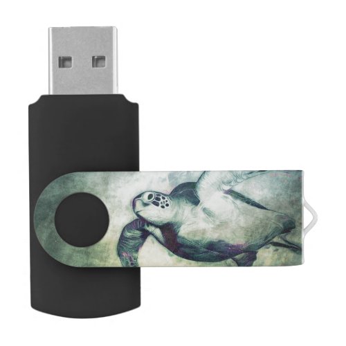 Flying Green Sea Turtles  USB Flash Drive