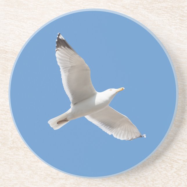 Flying gull drink coaster (Front)