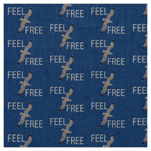 Flying gull fabric