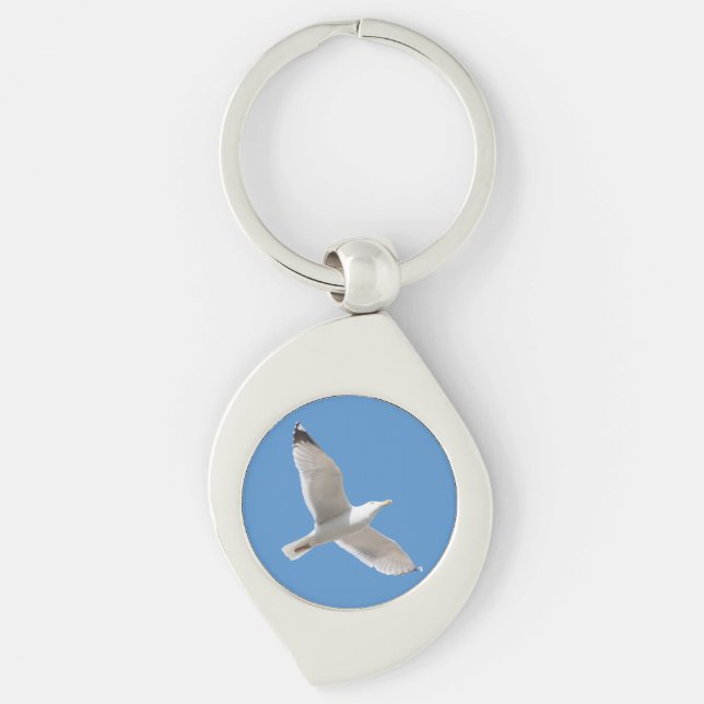 Flying gull keychain (Front)