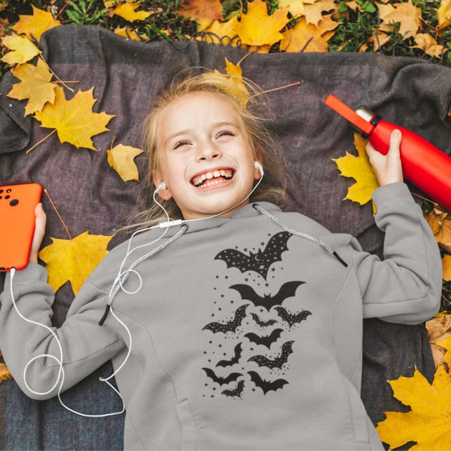 Flying Halloween Galaxy Bats and Stars Hoodie (Creator Uploaded)