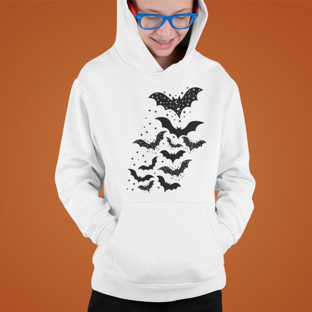 Flying Halloween Galaxy Bats and Stars Hoodie (Creator Uploaded)