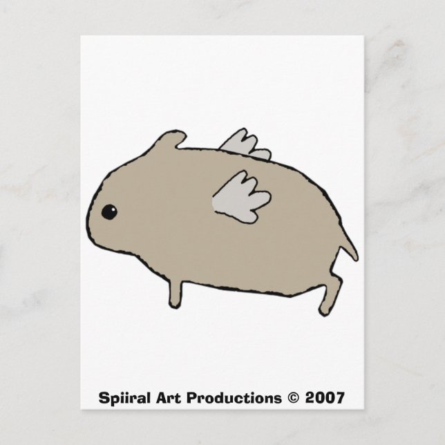 Flying Hamster Postcard (Front)