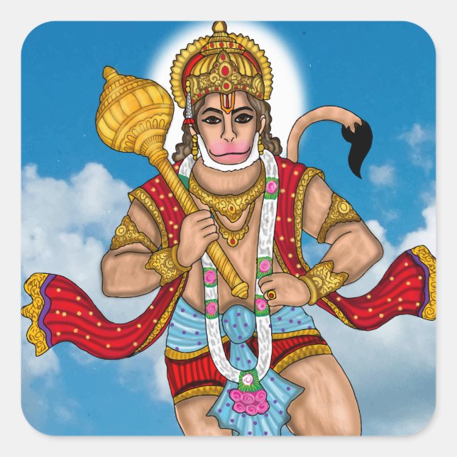 Flying Hanuman Sticker (Front)
