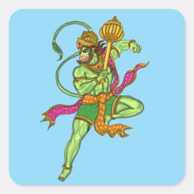 Flying Hanuman Sticker (Front)