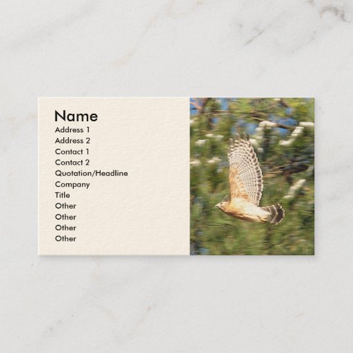 Customizable Flying hawk business cards