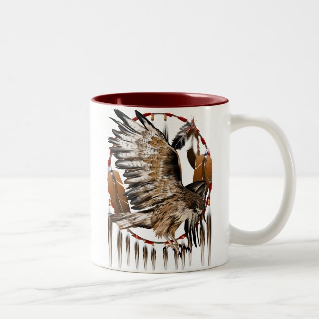 Flying Hawk Dreamcatcher Mug (Right)