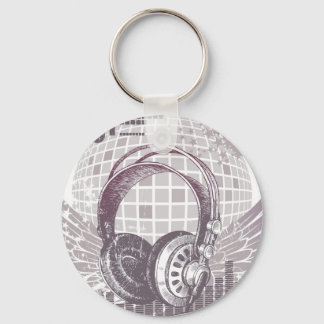 Flying Headphones Keychain