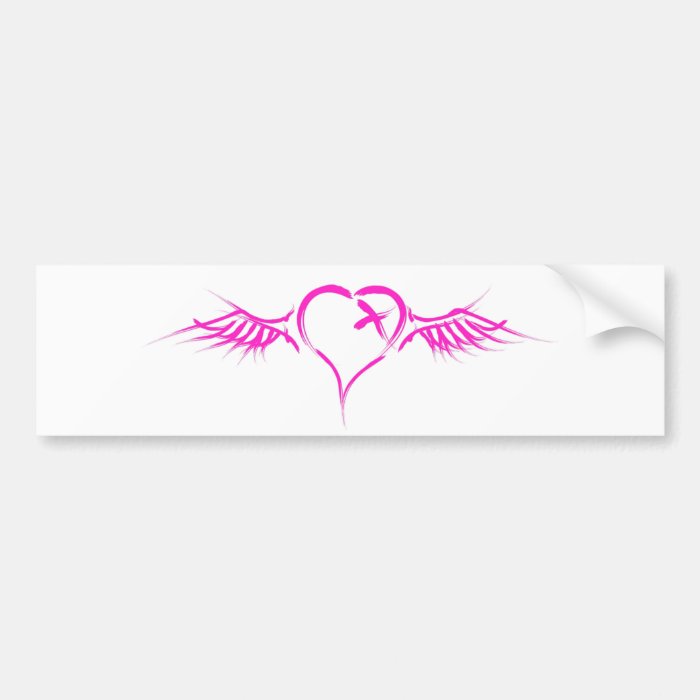 Flying Heart Bumper Stickers