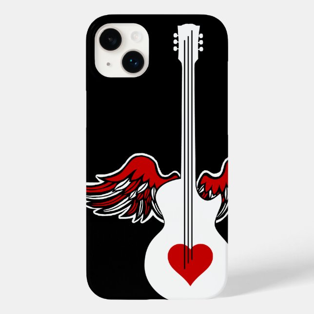 Flying Heart Guitar Case-Mate iPhone Case (Back)