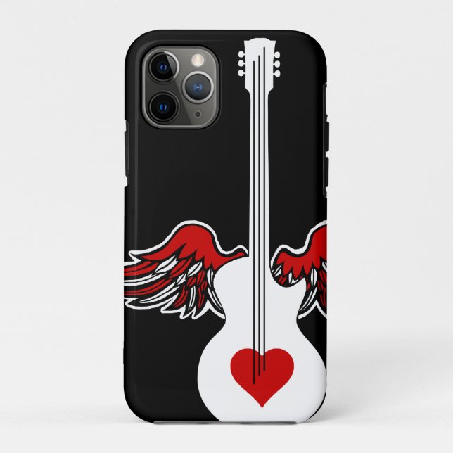 Flying Heart Guitar Case-Mate iPhone Case (Back)