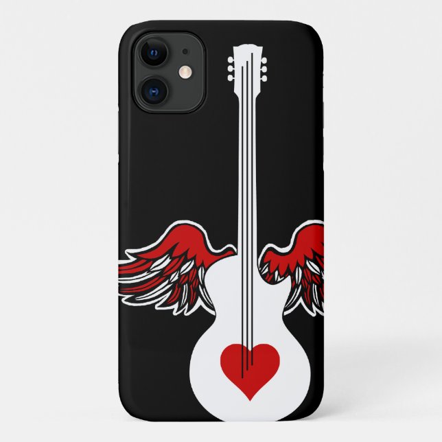 Flying Heart Guitar Case-Mate iPhone Case (Back)