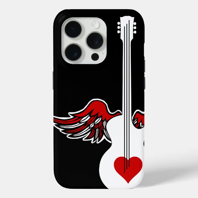Flying Heart Guitar Case-Mate iPhone Case (Back)