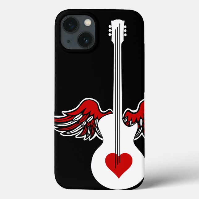 Flying Heart Guitar Case-Mate iPhone Case (Back)
