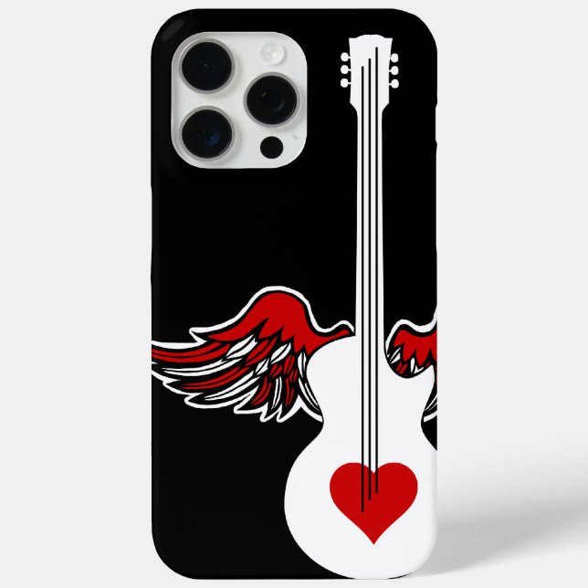 Flying Heart Guitar Case-Mate iPhone Case (Back)