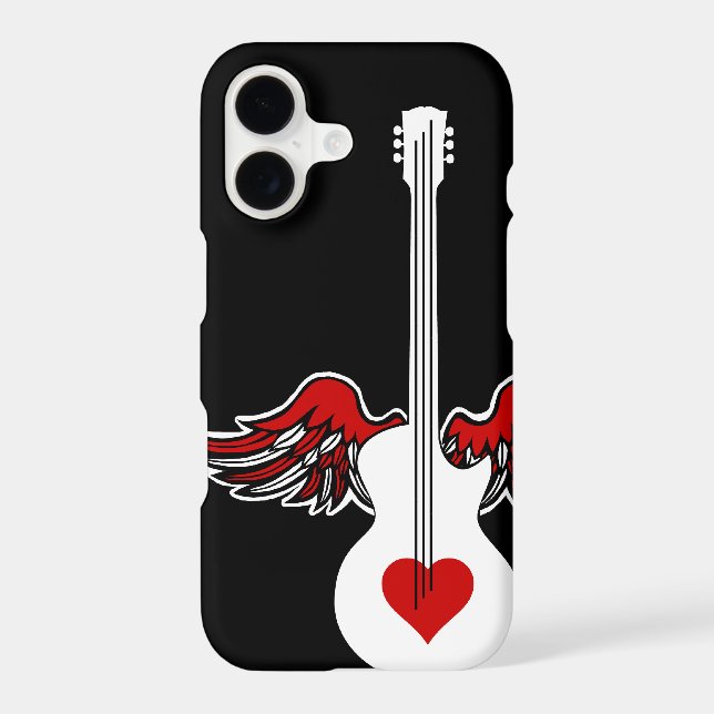 Flying Heart Guitar Case-Mate iPhone Case (Back)