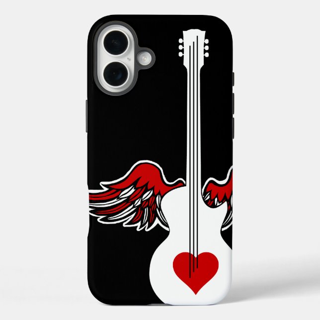 Flying Heart Guitar Case-Mate iPhone Case (Back)