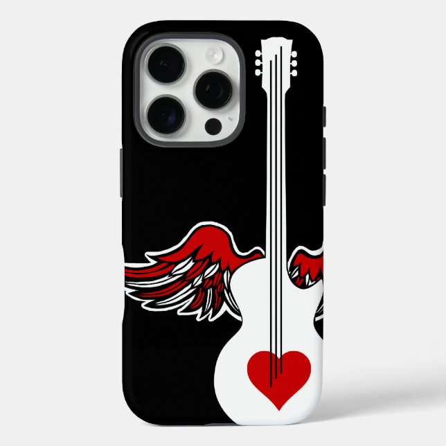 Flying Heart Guitar Case-Mate iPhone Case (Back)
