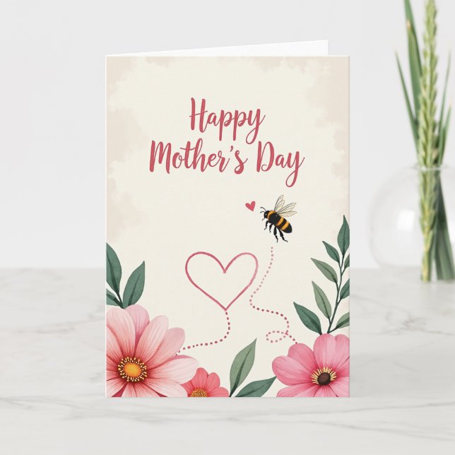 Flying Heart Mothers Card (Front)