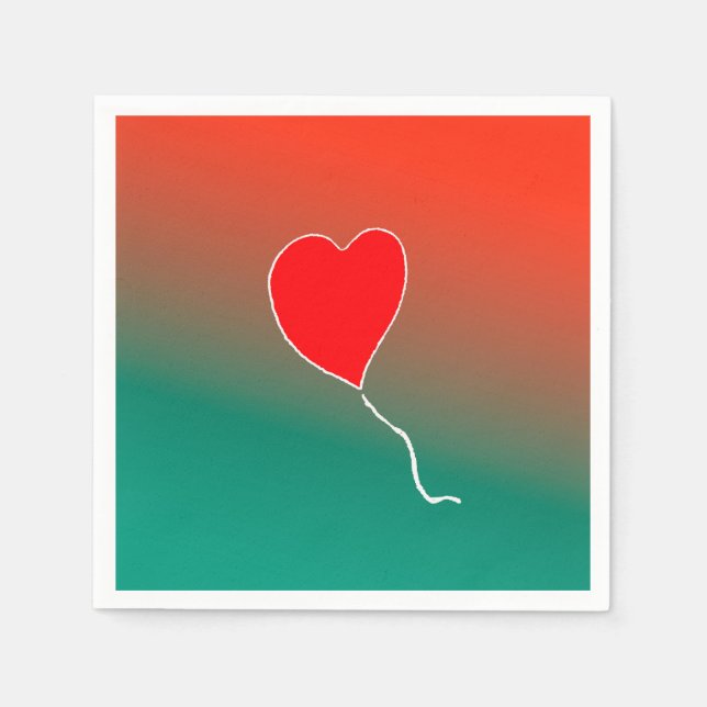 Flying heart napkins (Front)