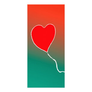 Flying heart rack card