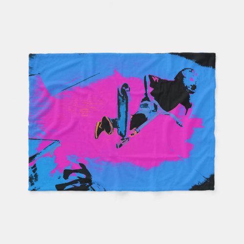 Flying High Air Stunt Scooter Fleece Blanket