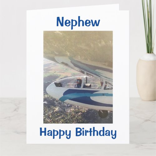 FLYING HIGH AND WISHES FOR NEPHEWS BIRTHDAY CARD