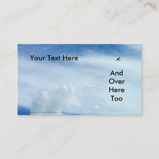 Customizable Flying High Business Card