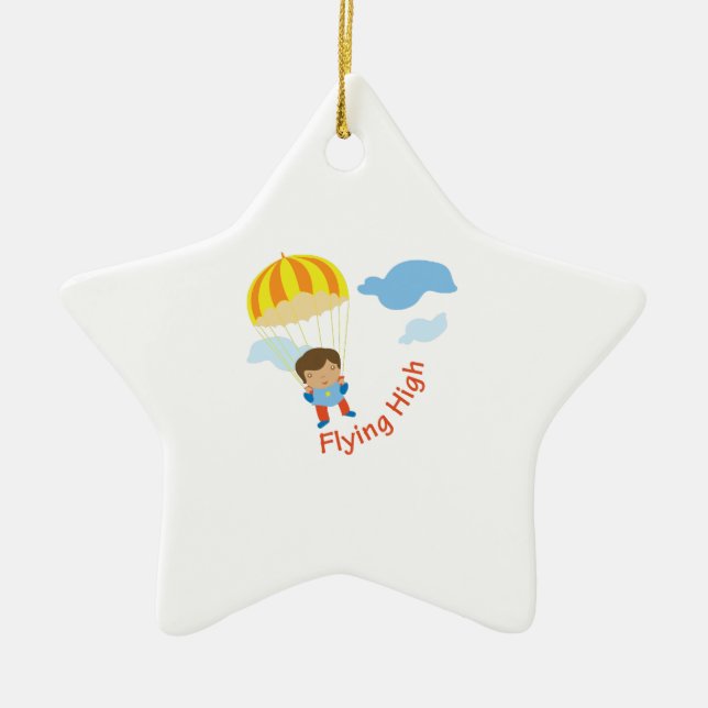 Flying High Ceramic Ornament (Front)