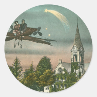 Flying High Over Old Chapel Classic Round Sticker