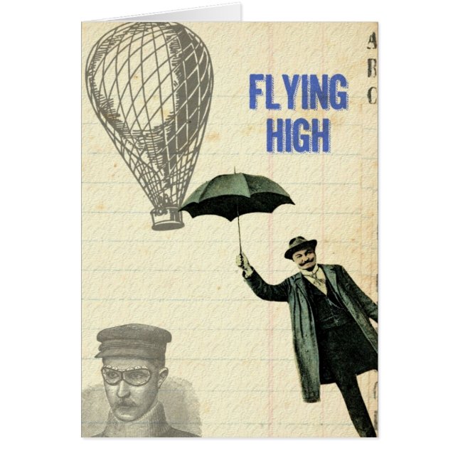 Flying High Steampunk Collage Cards (Front)