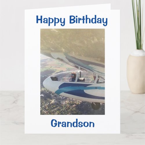 FLYING HIGH WISHES FOR GRANDSONS BIRTHDAY CARD