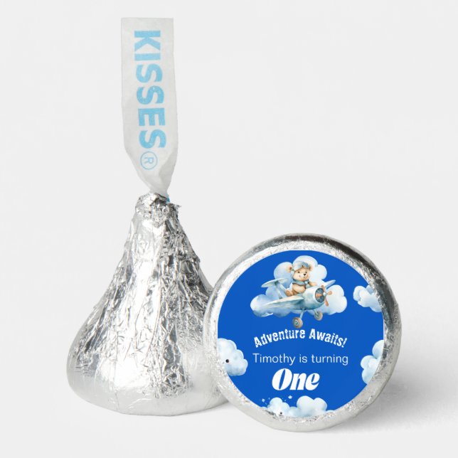 Flying High with Teddy: A Milestone Celebration Hershey®'s Kisses® (Front)