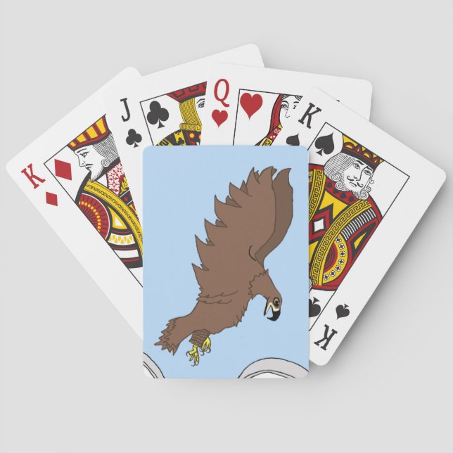 Flying High Young Eagle Poker Cards (Back)