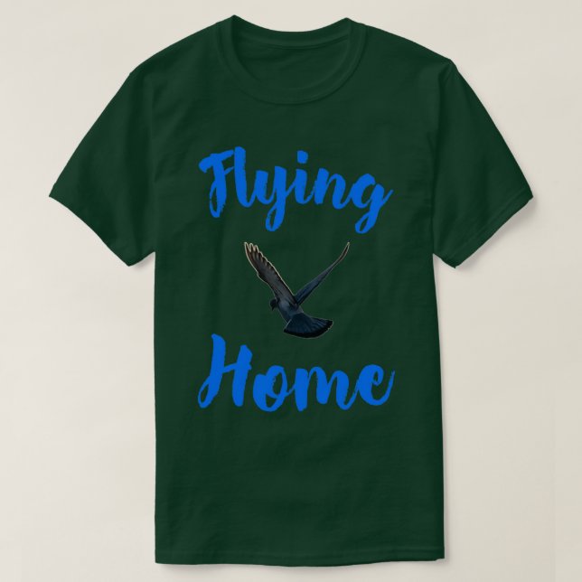 Flying Home Pigeon T-Shirt (Design Front)