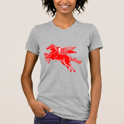 Flying Horse _ Red and White T_Shirt