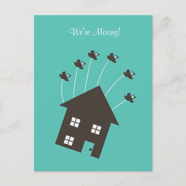 Flying House - We're Moving - Post Card (Front)