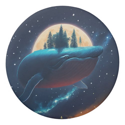 Flying Humpback Whale Moonlight Sea Starry Forests Eraser