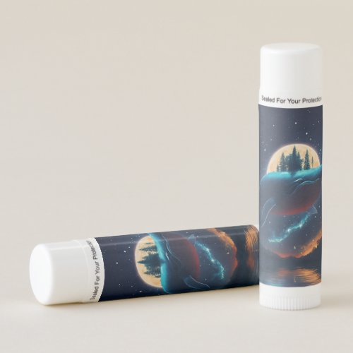 Flying Humpback Whale Moonlight Sea Starry Forests Lip Balm