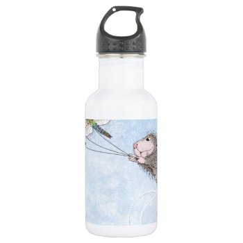 Flying In To Say Stainless Steel Water Bottle by HouseMouseDesigns at Zazzle
