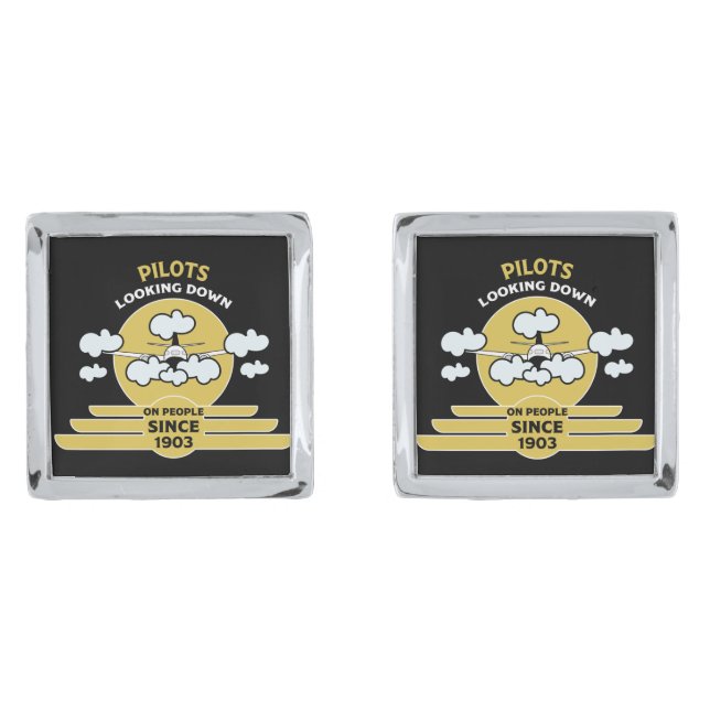 Flying Instructor | Flying School | Graduate | Pro Cufflinks (Front)