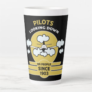 Flying Instructor Flying School Graduate Pro Latte Mug