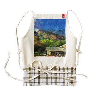 Flying into paradise zazzle HEART apron