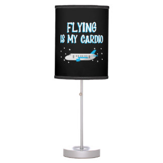 Flying is My Cardio Airplane Traveling Table Lamp